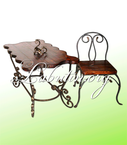 Набор кованой мебели "Для двоих" (стол + стулья)
