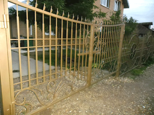 Решётчатые распашные ворота "Эллада"