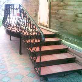 Кованная металлическая лестница "Villagio" (№ 7)